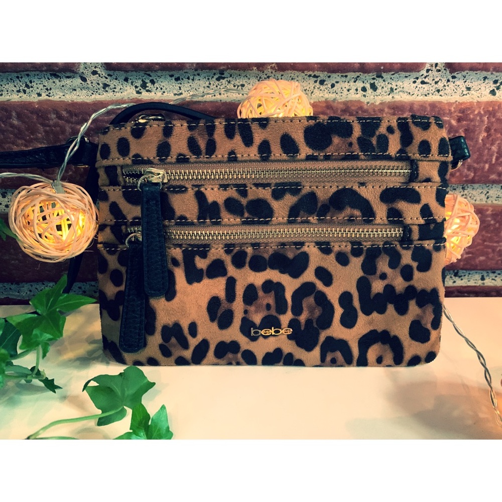 Bebe Leopard Crossbody Purse